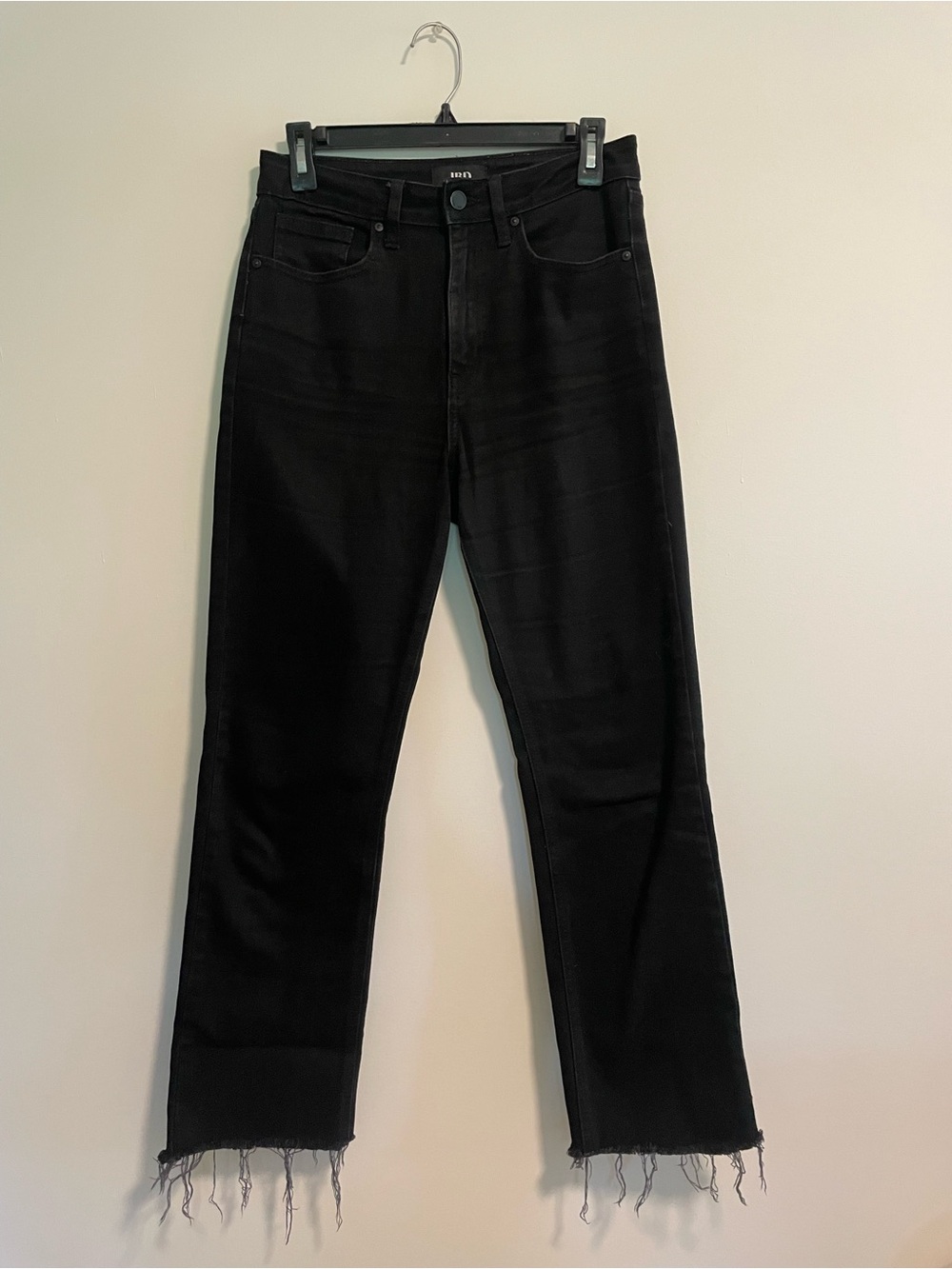 JDB Just Black Denim Lightly Worn Straight leg Raw Frayed Hem Size 27